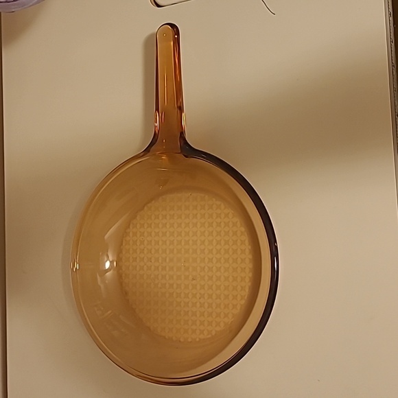 (#1)Corningware vision cookware  glass 10"× 1 3/4" France  saucer pan  no lid - Picture 8 of 8